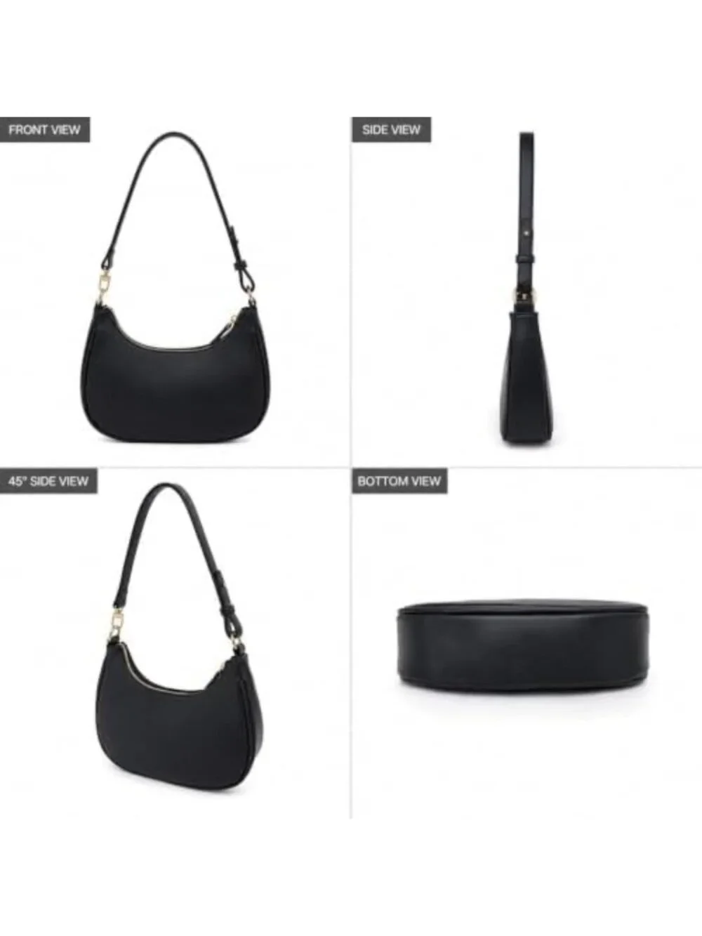 Chic Small Crescent Hobo Bag for Women, Stylish Underarm Purse, Versatile